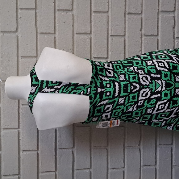 International Concepts Green/Black/White Bead & Gem Formal Dress. Size Small NWT - Picture 7 of 14